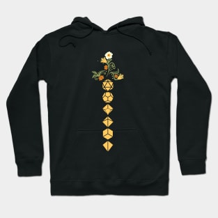 Plants and Flowers Polyhedral Dice Sword Tabletop RPG Hoodie